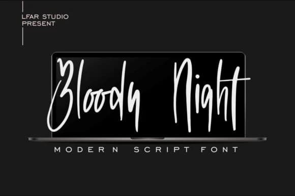 Bloody Night Font – Handwritten creative asset