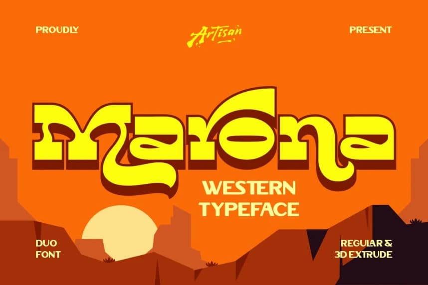 Marona Font – Display creative asset