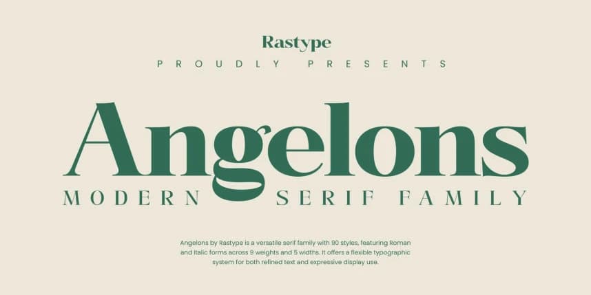 Angelons Font Family – Serif creative asset