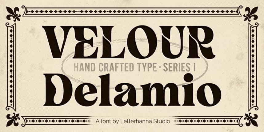 Velour Delamio Font – Display creative asset
