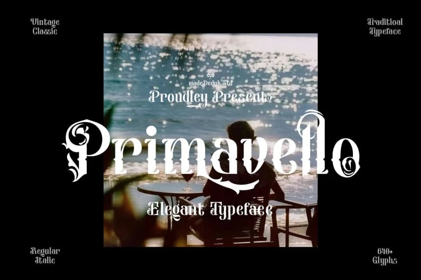 Primavello Font – Display creative asset