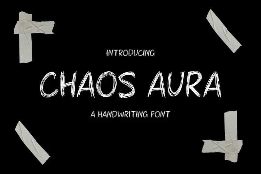 Chaos Aura Font – Display creative asset