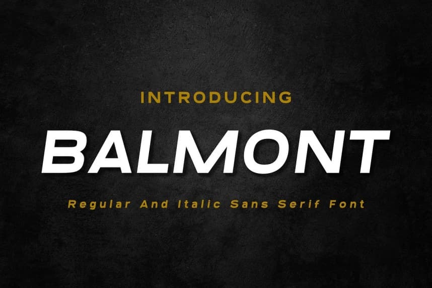 Balmont Font – Display creative asset