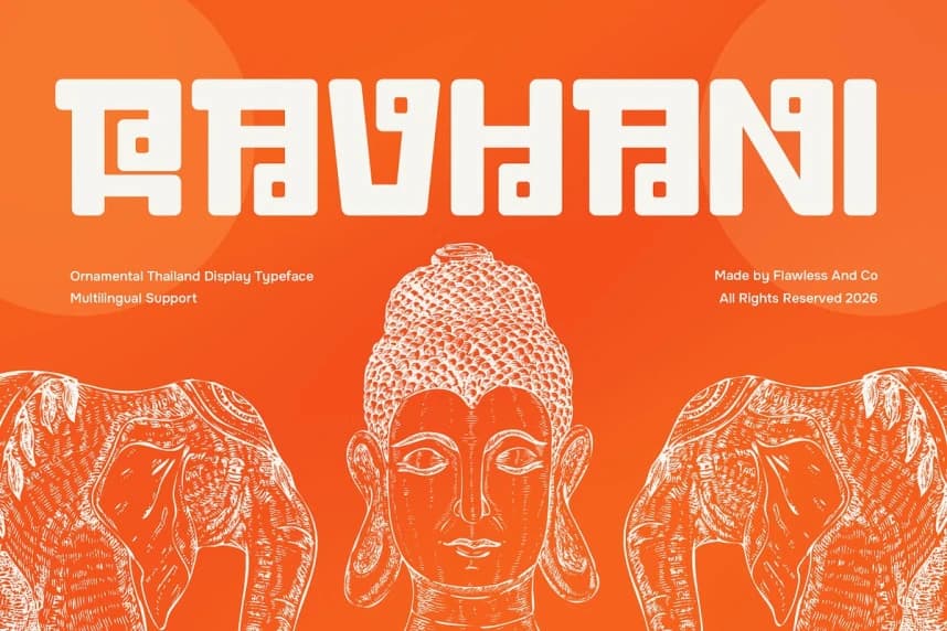 Ravhani Font – Display creative asset