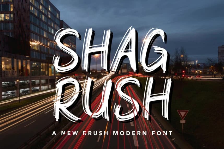 Shagrush Brush Font – Display creative asset