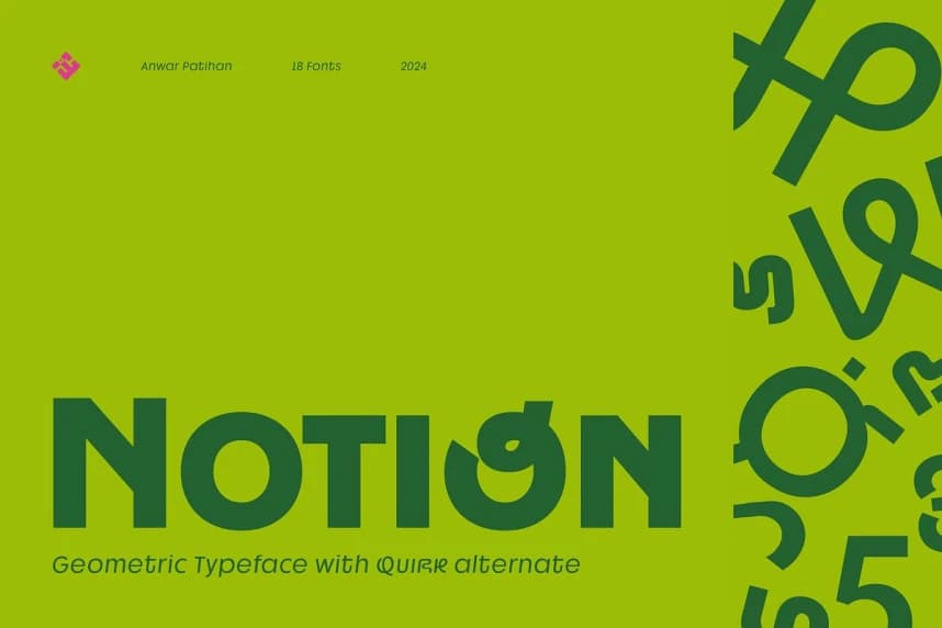 JHC Notion Font – Display creative asset