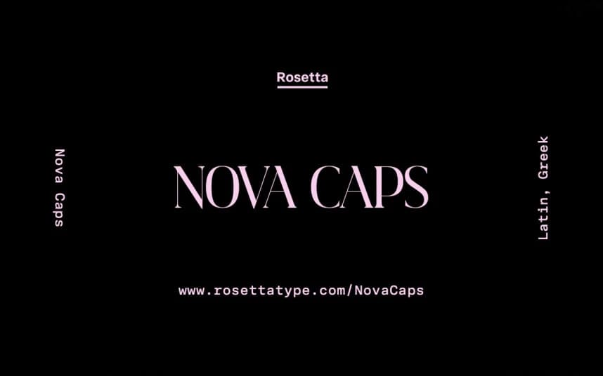 NovaCaps Font Family – Display creative asset