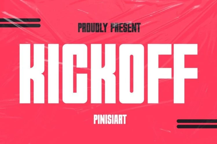 Kickoff Font – Display creative asset