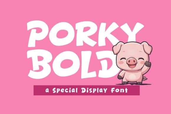 Porky Bold Font – Display creative asset