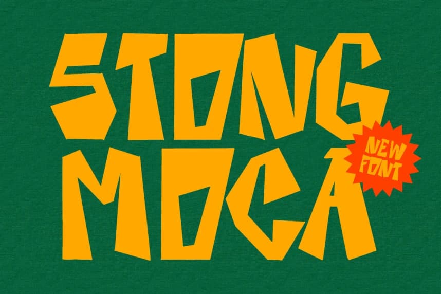 Stong Moca Font – Display creative asset