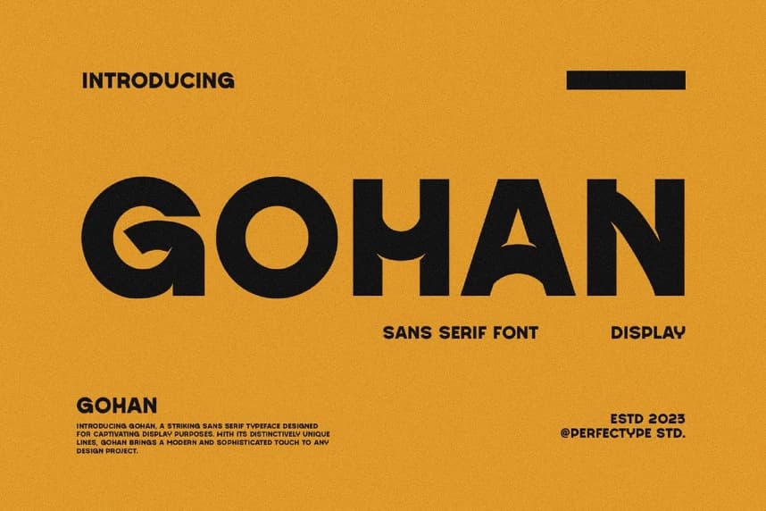 Gohan Font – Display creative asset