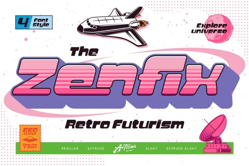 Zenfix Font – Display creative asset