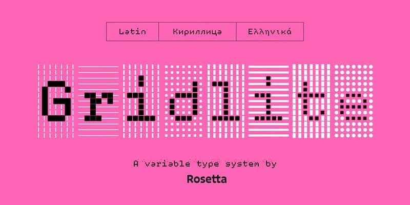 Gridlite PE Variable Font – Display creative asset
