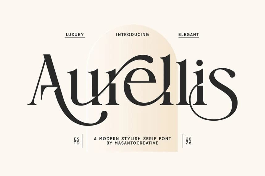 Aurellis Font – Serif creative asset