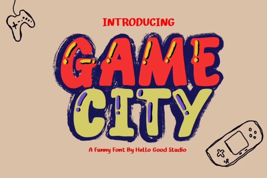 Game City Font – Display creative asset