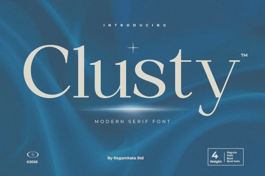 Clusty Font – Display creative asset