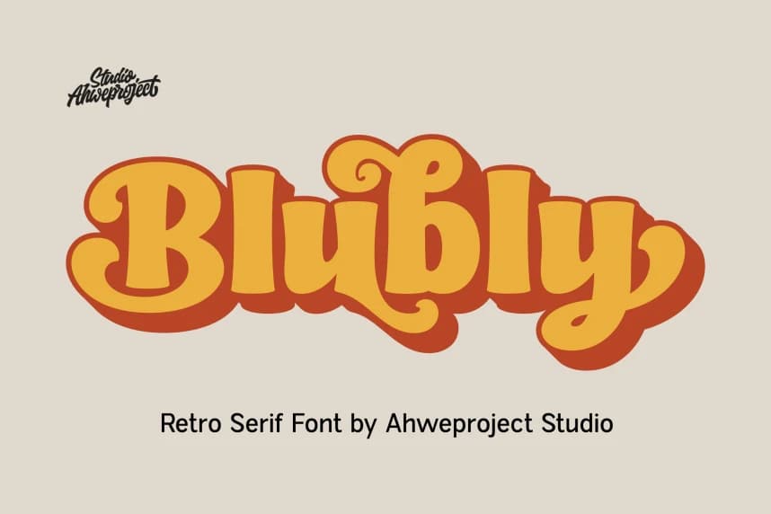 Blubly Font – Display creative asset