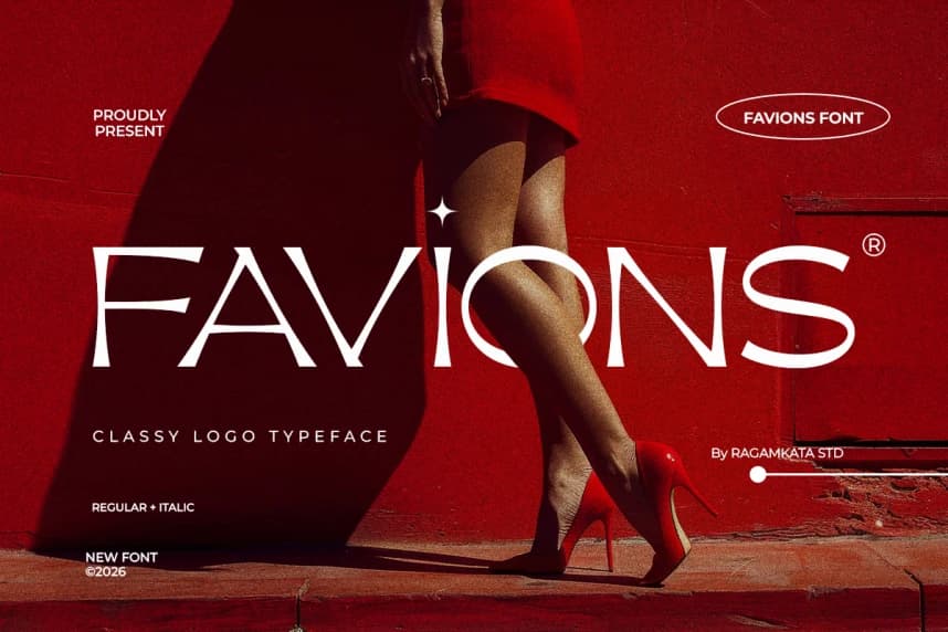 Favions Font – Display creative asset