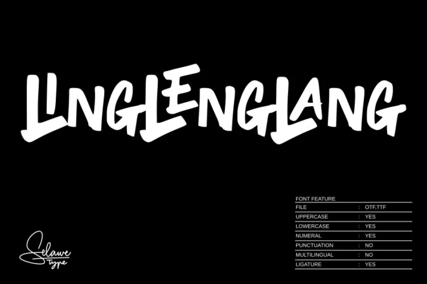 Linglenglang Font – Display creative asset
