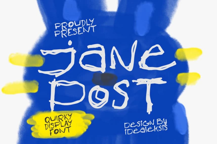 Jane Post – Quirky Display Font – Handwritten creative asset