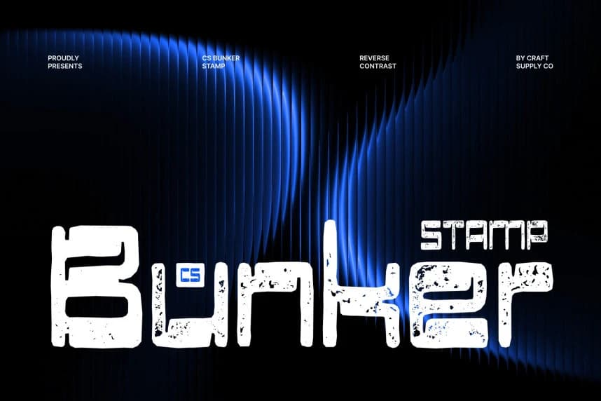 CS Bunker Stamp Font – Display creative asset