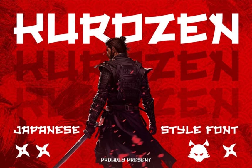 Kurozen Japanese Style Font – Display creative asset