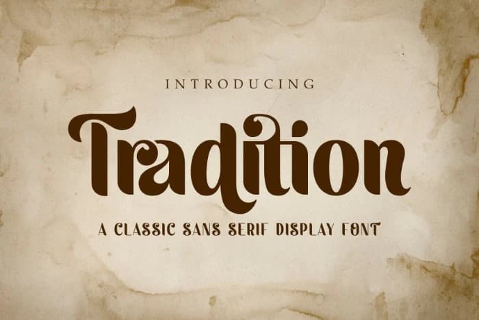 Tradition Font – Display creative asset