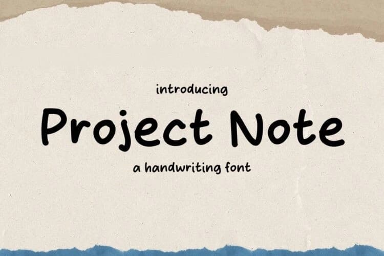 Project Note Font – Handwritten creative asset