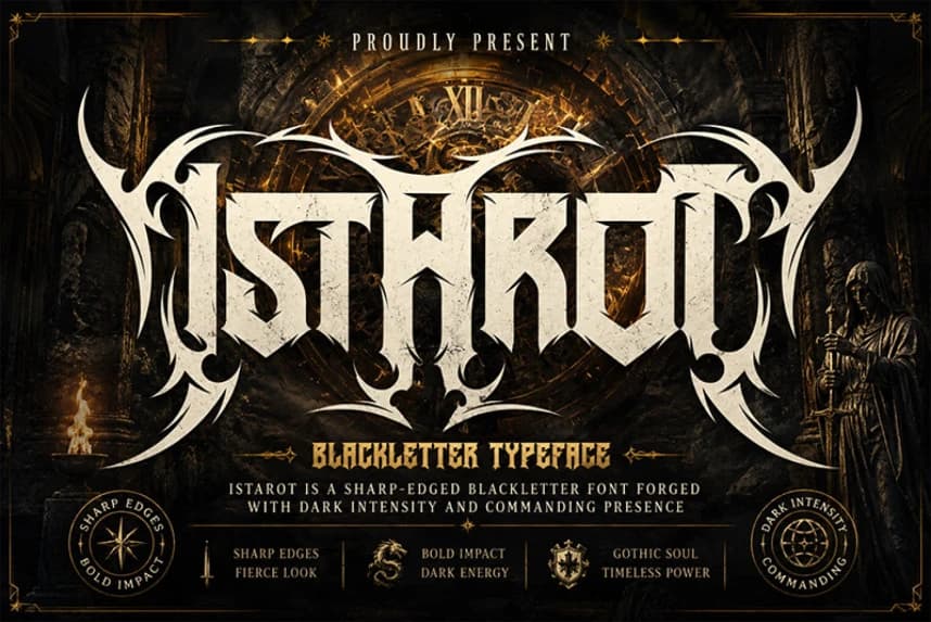 Istarot Font – Display creative asset