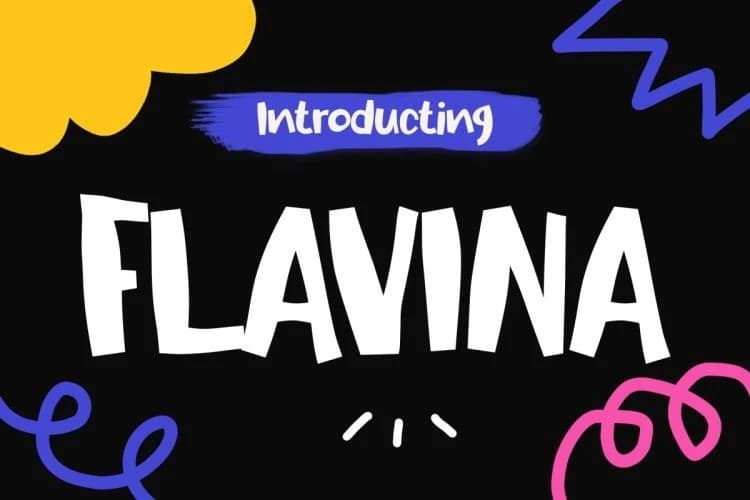 Flavina Playful Font – Display creative asset