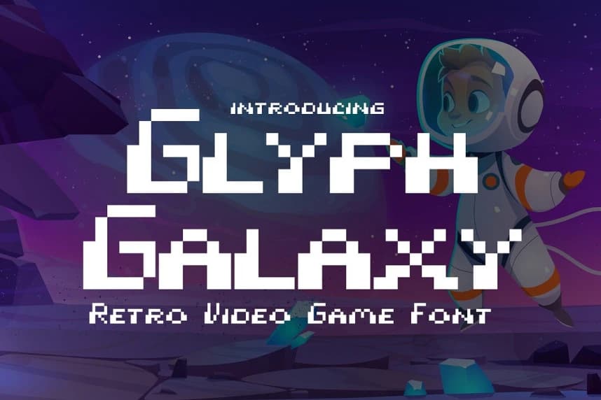 Glyph Galaxy Font – Display creative asset