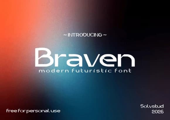 Braven Font – Display creative asset