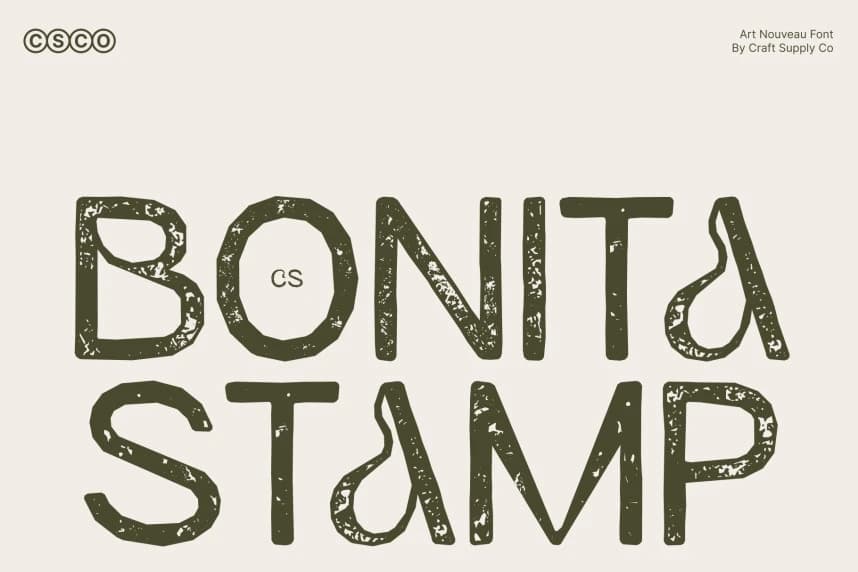 CS Bonita Stamp Font – Sans Serif creative asset