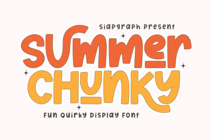 Summer Chunky Font – Display creative asset
