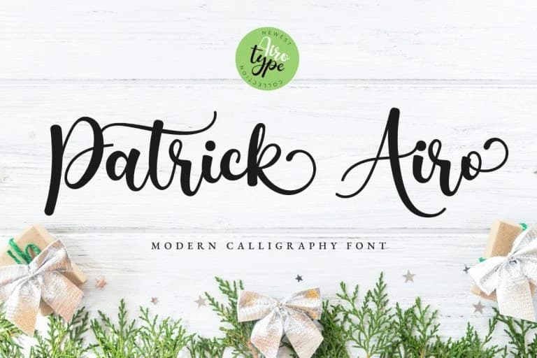 Patrick Airo Font – Script creative asset