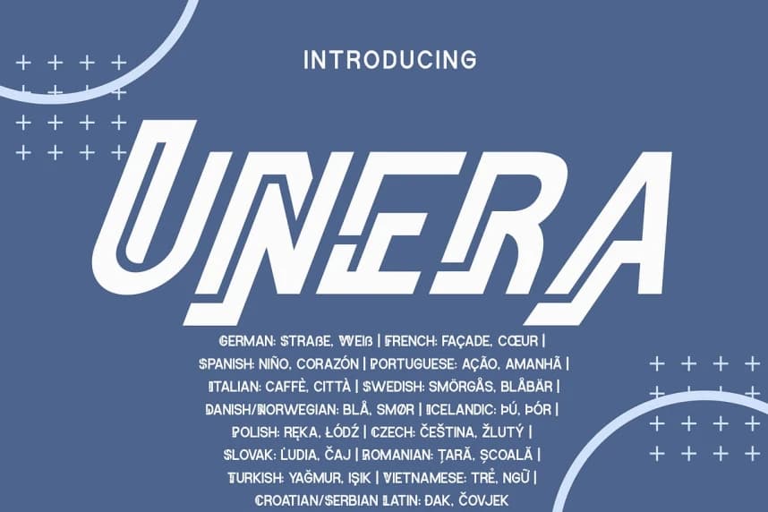 Unera Font – Display creative asset