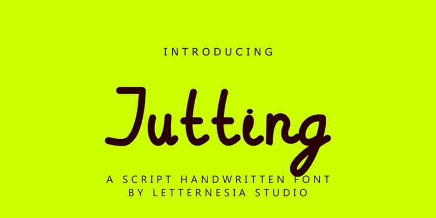 Jutting Script Font – Handwritten creative asset