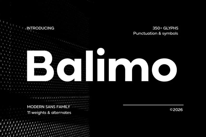 Balimo Font – Display creative asset