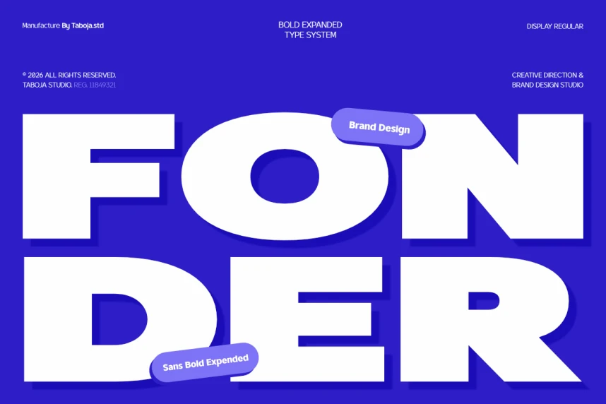 Fonder Font – Display creative asset