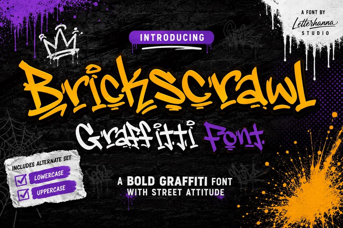 Brickscrawl Font – Display creative asset