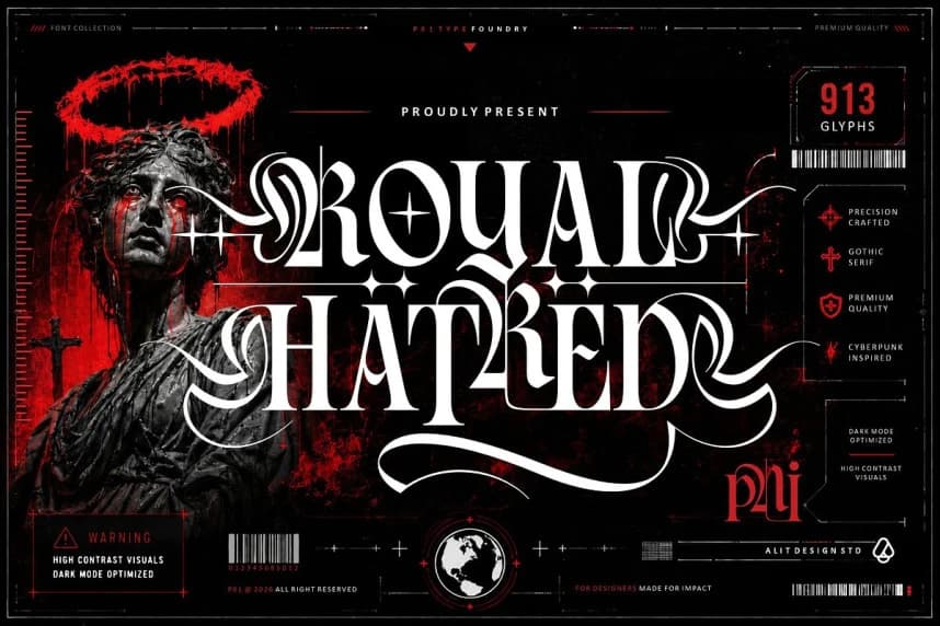 Royal Hatred Font – Display creative asset