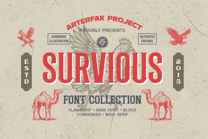 Survious Font – Display creative asset