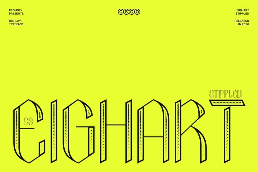 Eighart Stippled Font – Display creative asset