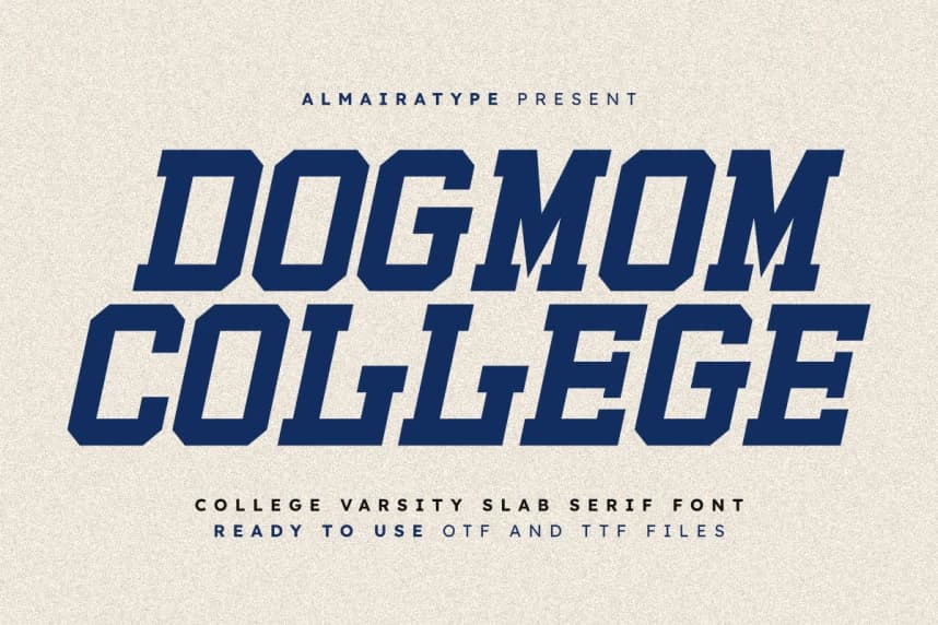 Dogmom College Font – Slab Serif creative asset