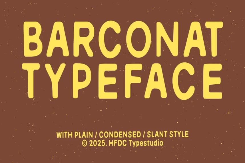 Barconat Font – Display creative asset