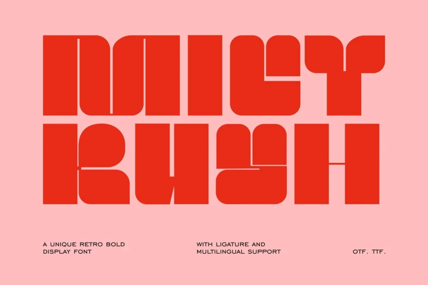 Mict Rush Font – Display creative asset