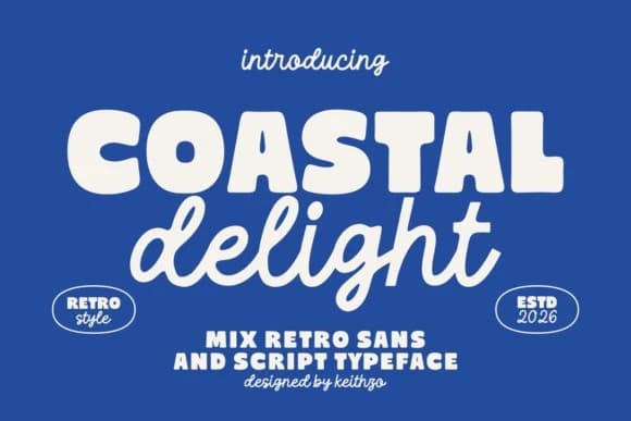 Coastal Delight Font – Display creative asset