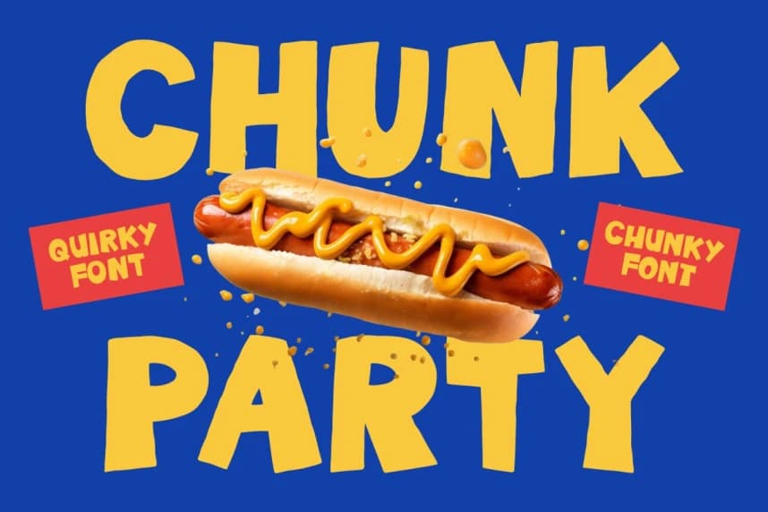 Chunk Party Font – Display creative asset