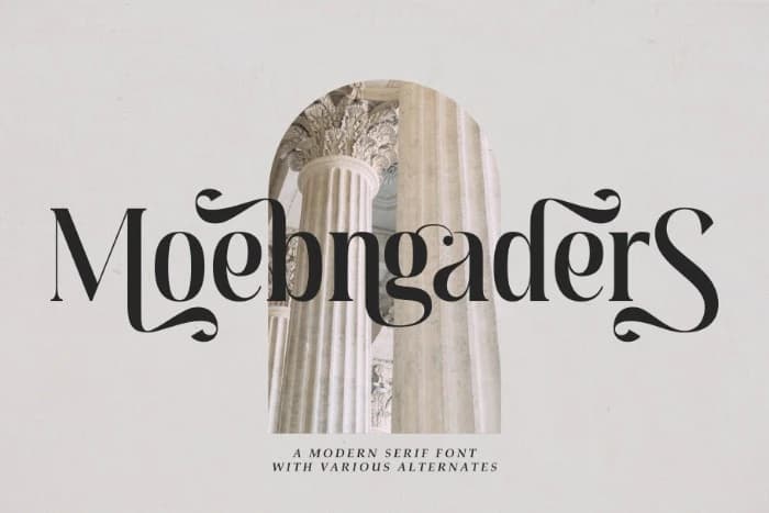 Moebngaders Font – Serif creative asset
