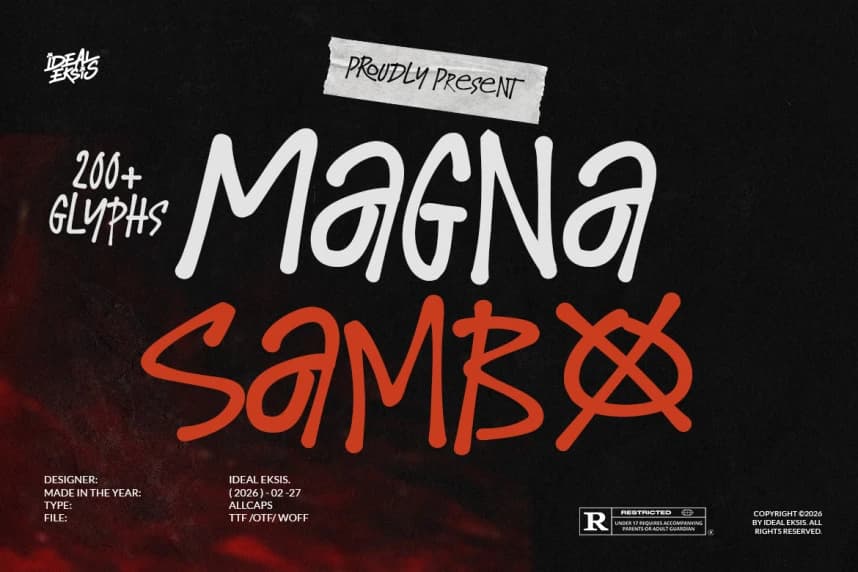 Magna Sambo Font – Display creative asset
